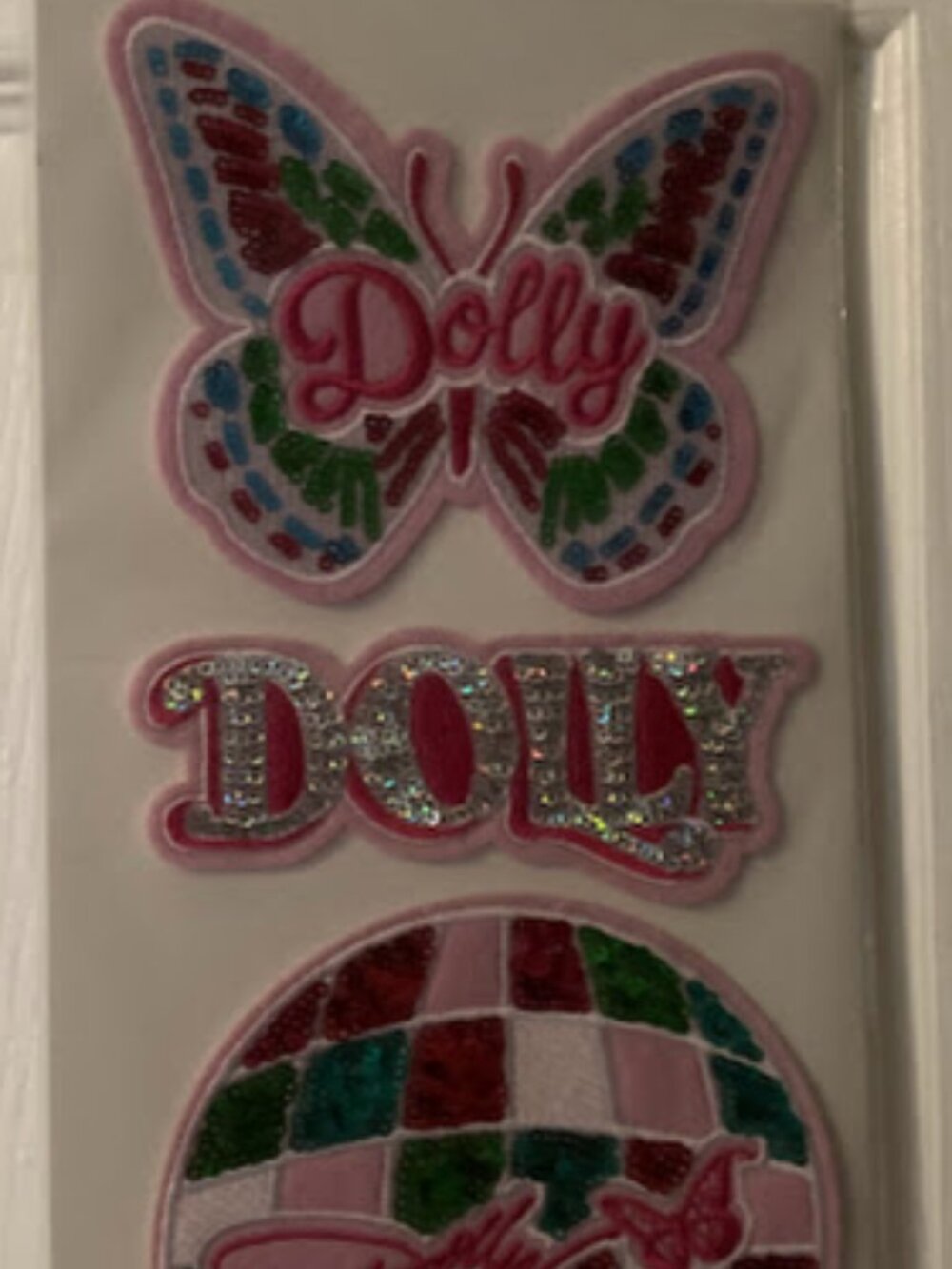 Dolly Parton Sequin Detail Embroidered Iron On Patches